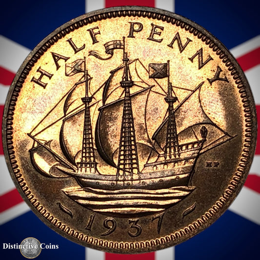 Great Britain 1937 Half Penny 1/2d GB6006