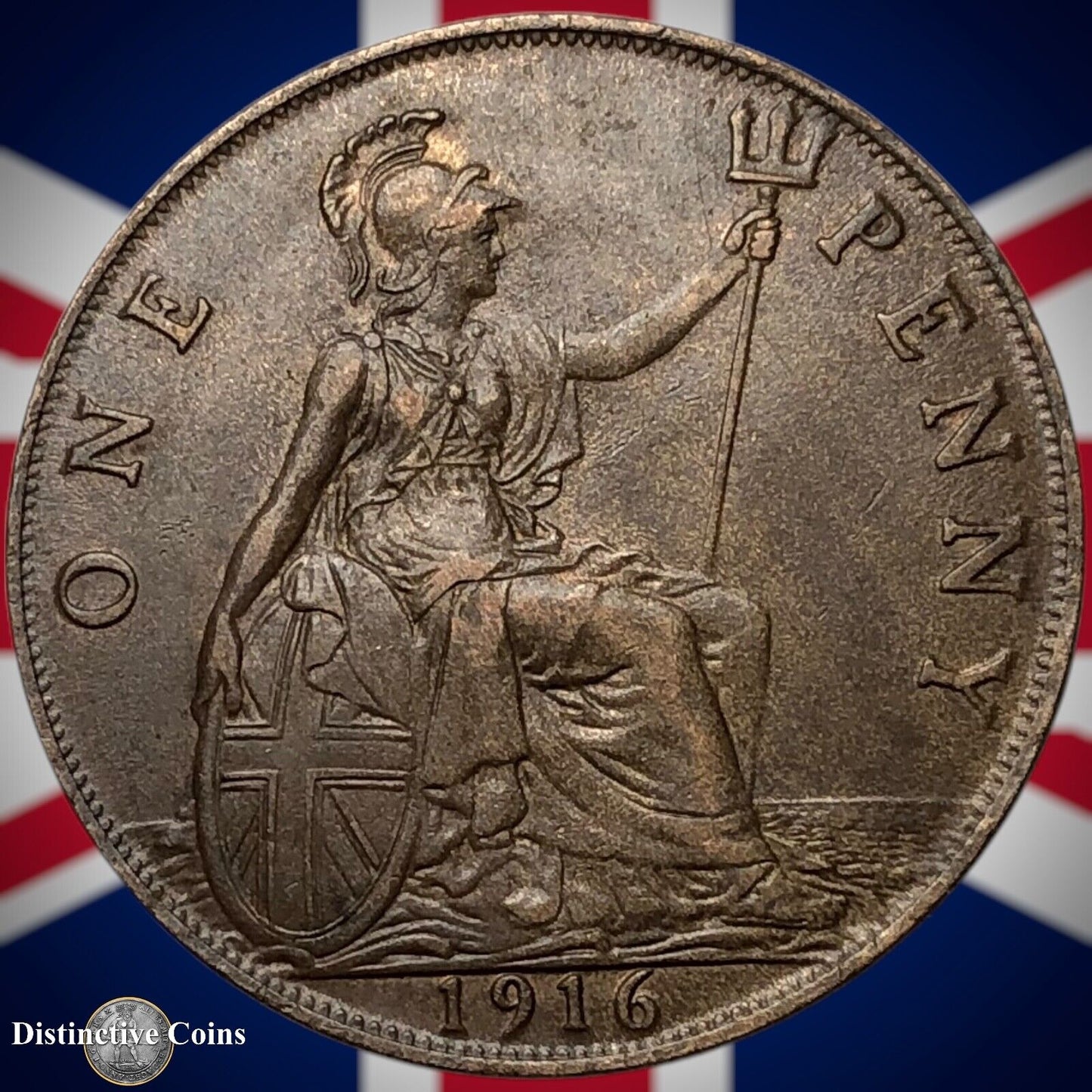 Great Britain 1916 Penny 1d GB6836