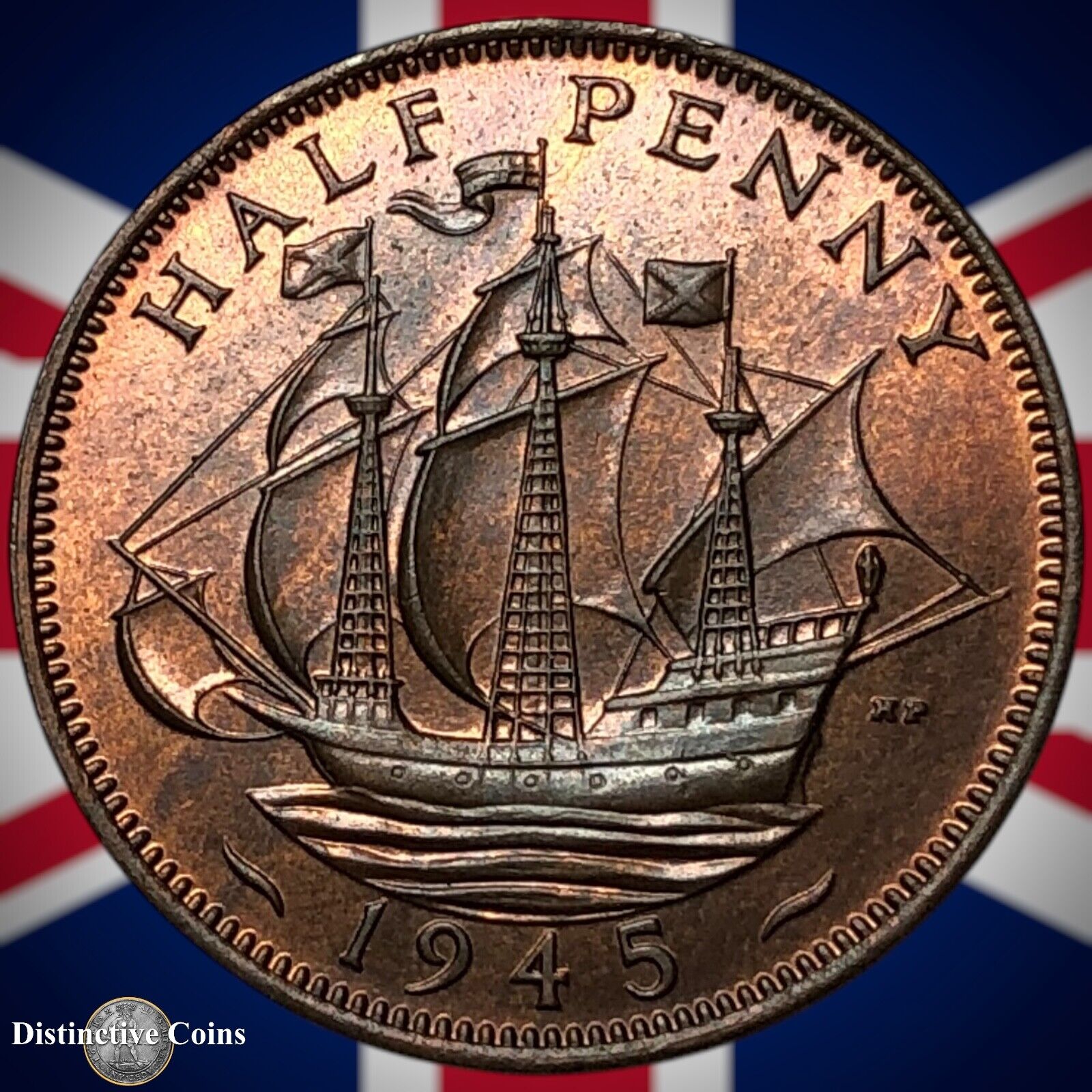 Great Britain 1945 Half Penny 1/2d GB6041