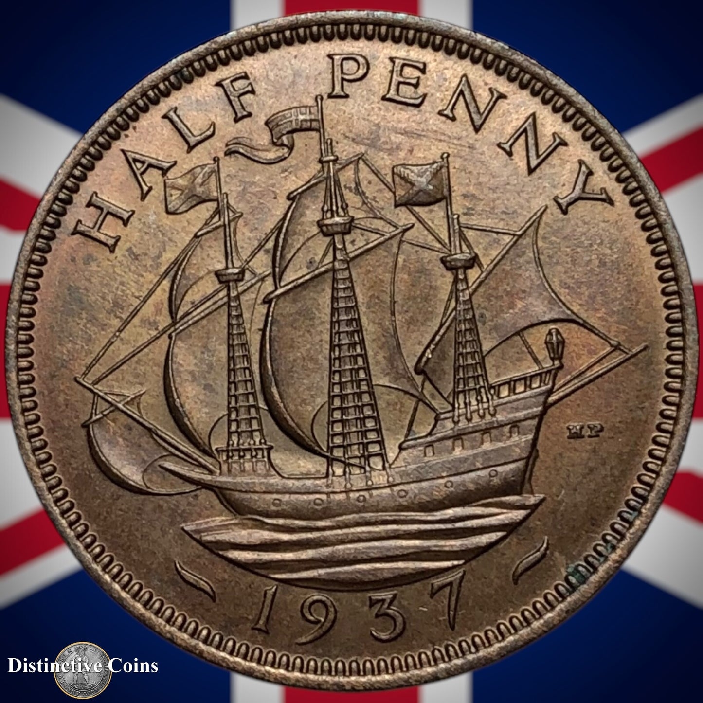 Great Britain 1937 Half Penny 1/2d GB6001