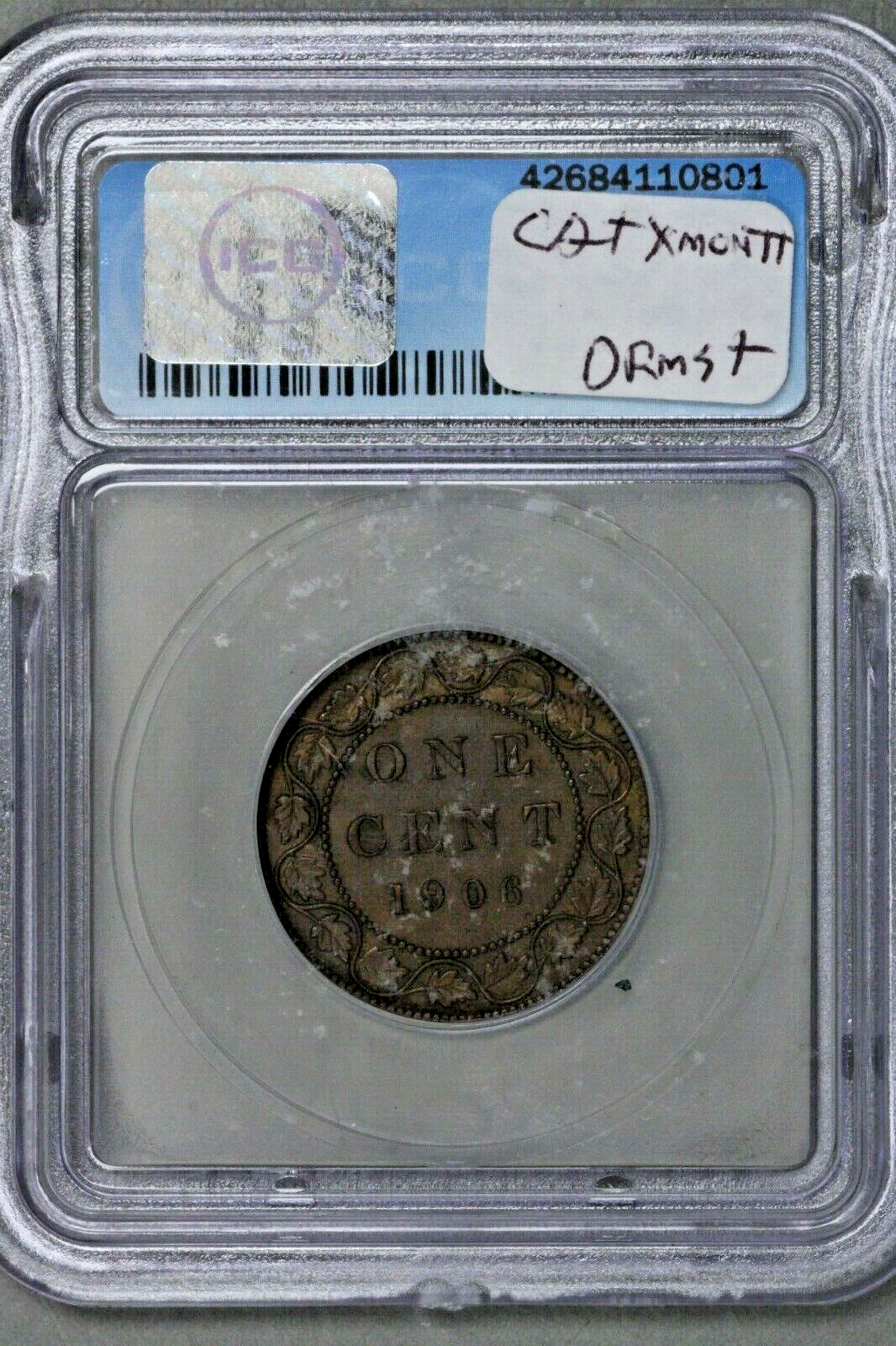 Canada 1906 1 Cent ICG MS 63 BN XE   S379
