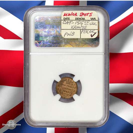 Great Britain 1881 1/3 Farthing NGC Unc details - GBS007