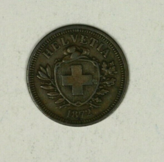 Switzerland Rappen  1872  VF  A949