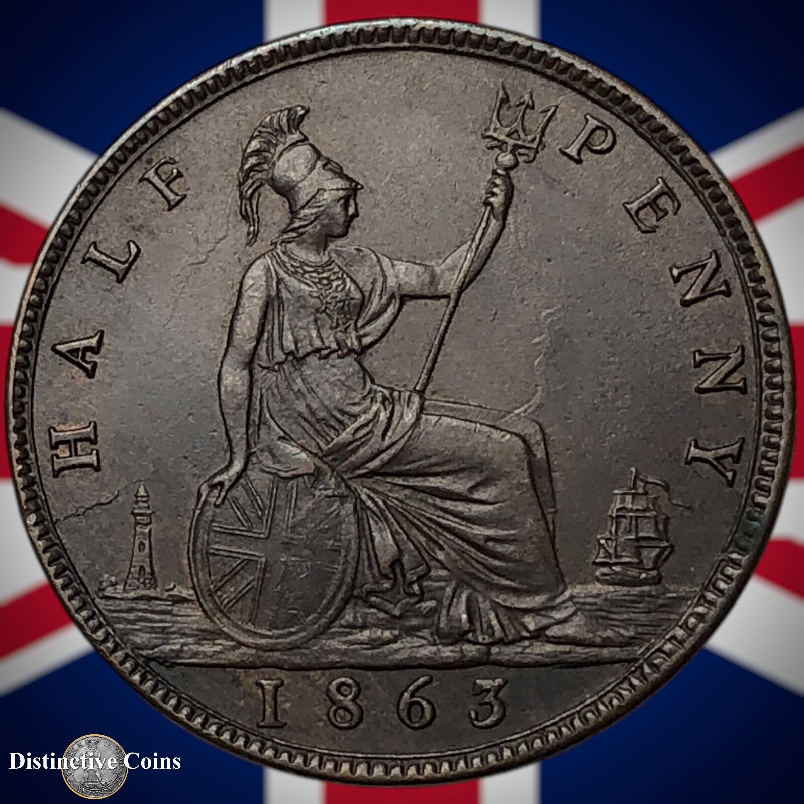 Great Britain 1863 Half Penny 1/2d GB5460