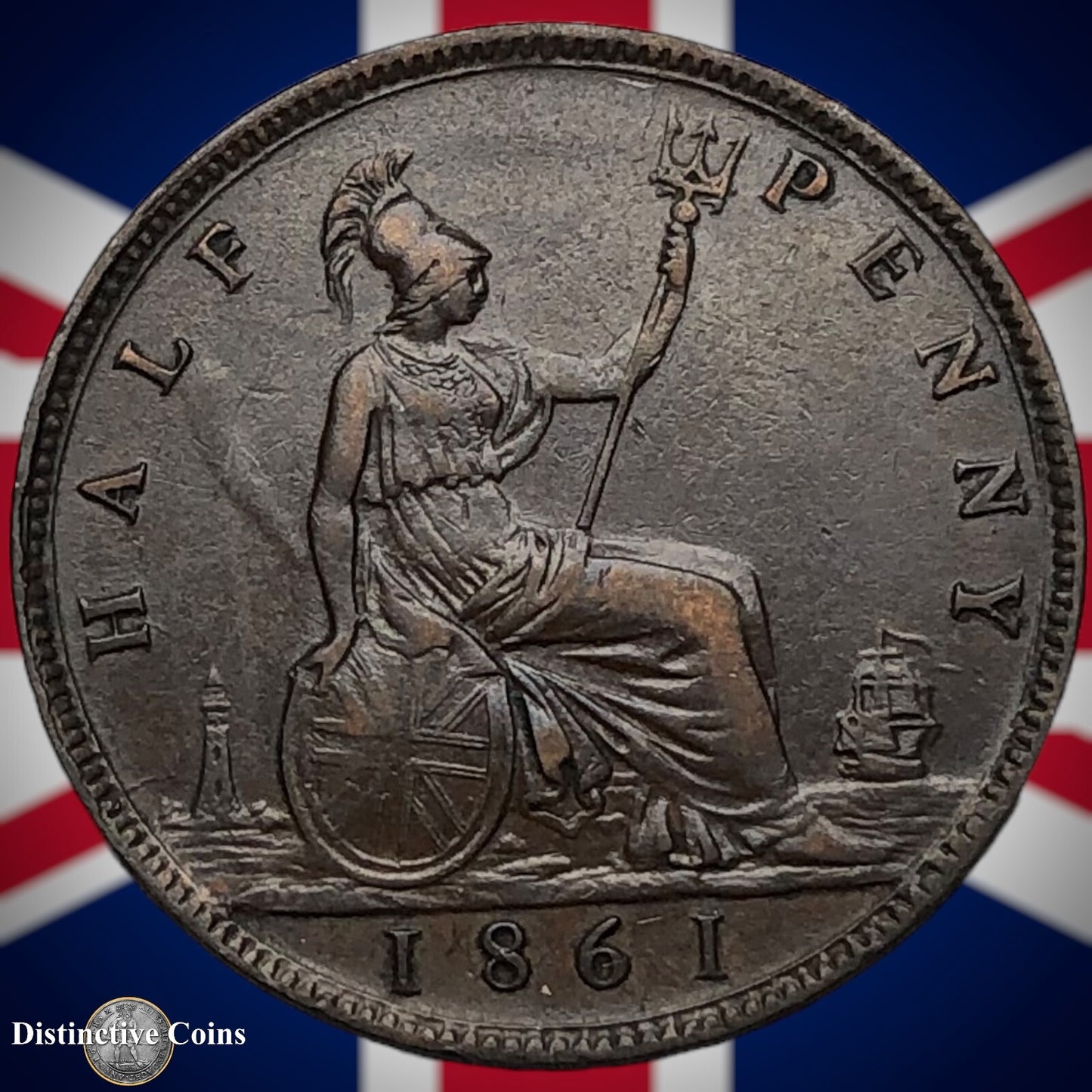 Great Britain 1861 Half Penny 1/2d GB5394