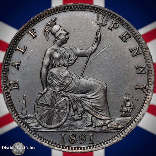 Great Britain 1891 Half Penny 1/2d GB5699