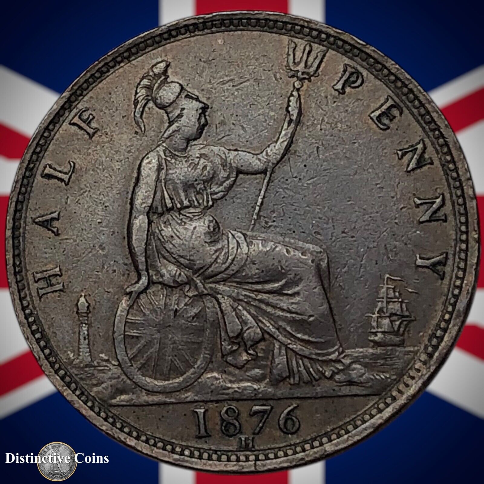 Great Britain 1876 H Half Penny 1/2d GB5526