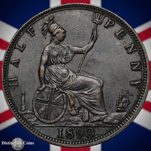Great Britain 1890 Half Penny 1/2d GB5663