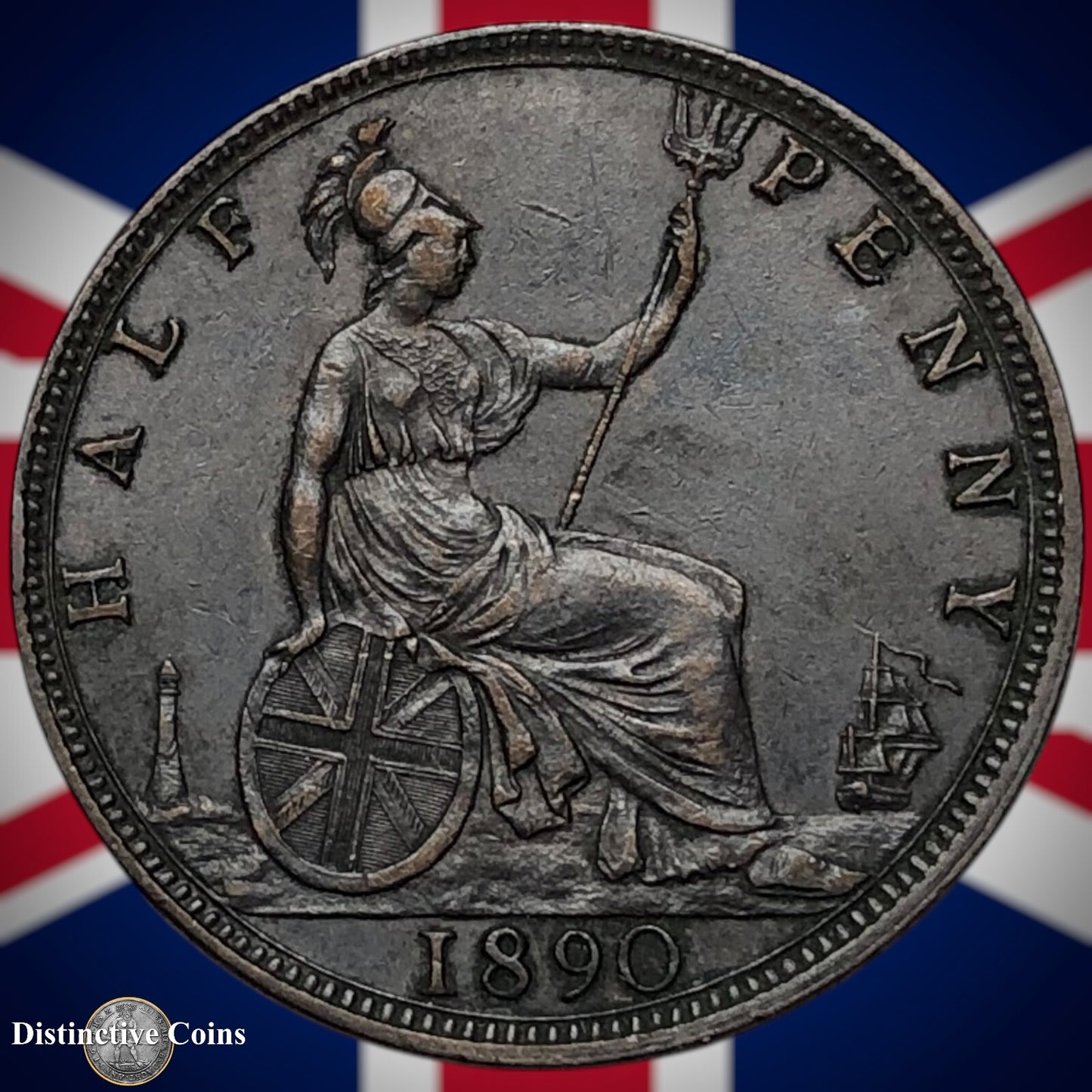 Great Britain 1890 Half Penny 1/2d GB5663