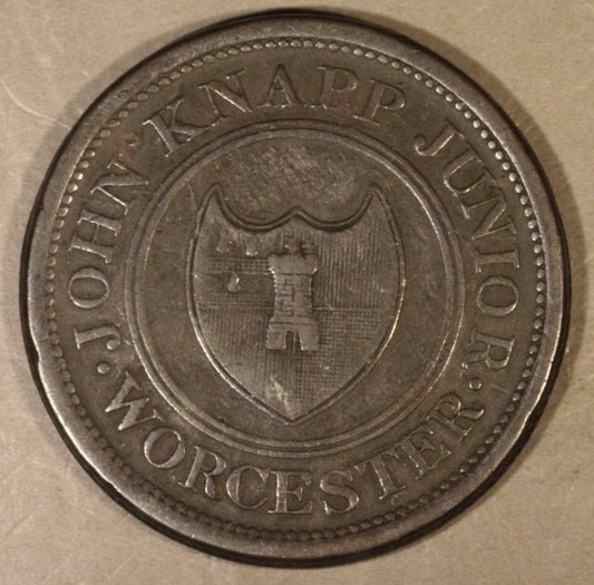 1813 Great Britain Worcester Penny John Knapp Jr Glover