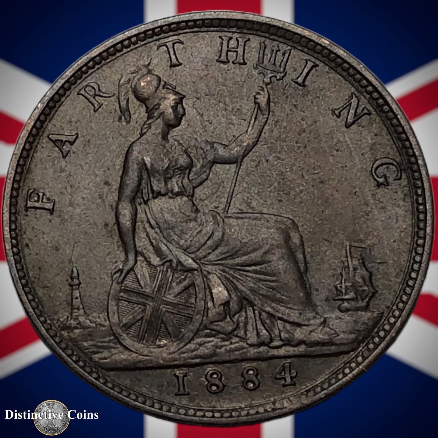 Great Britain 1884 Farthing 1/4d GB4066