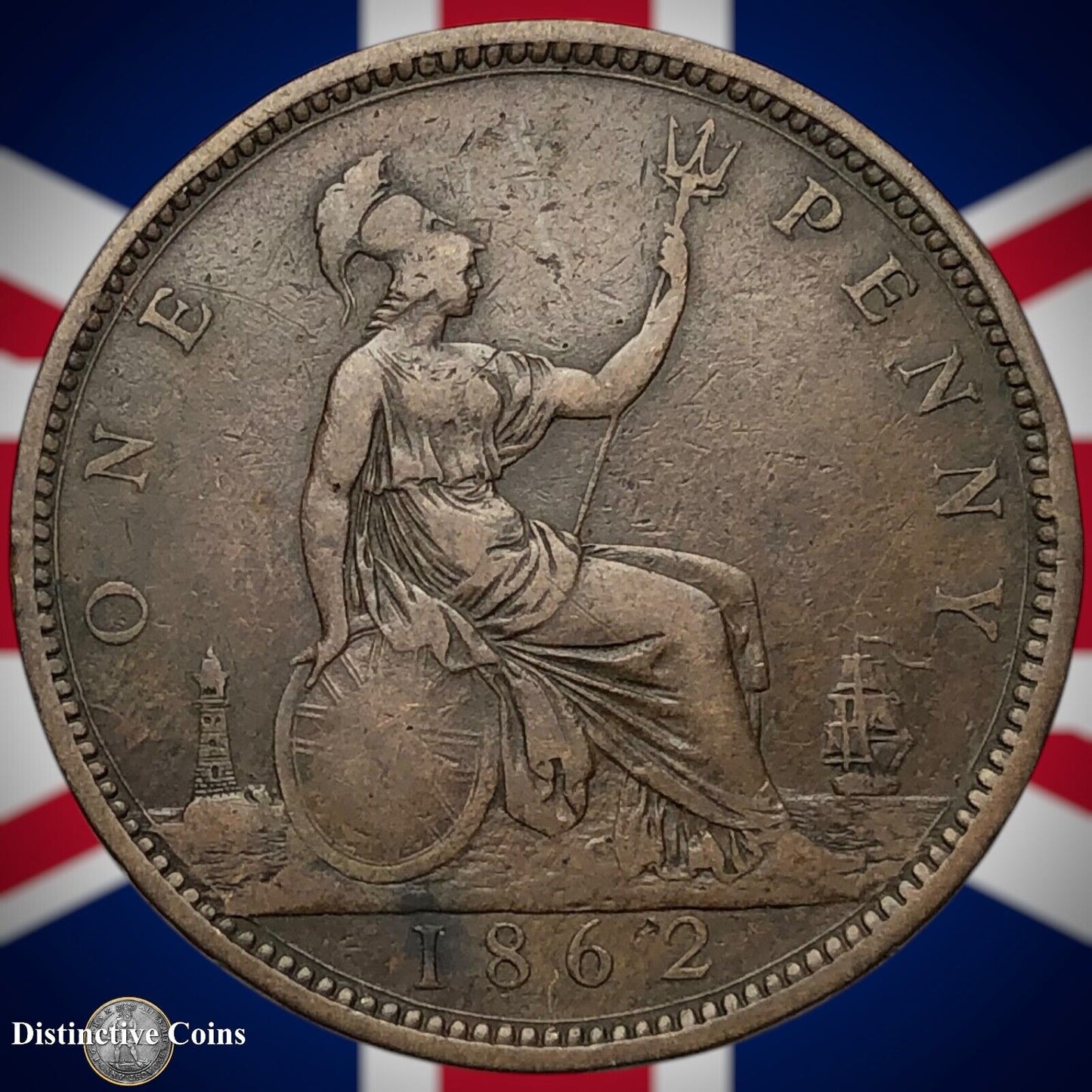 Great Britain 1862 Penny 1d GB6196