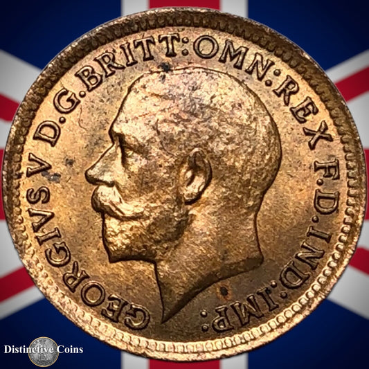 Great Britain 1913 Third Farthing 1/3 Penny GB3044