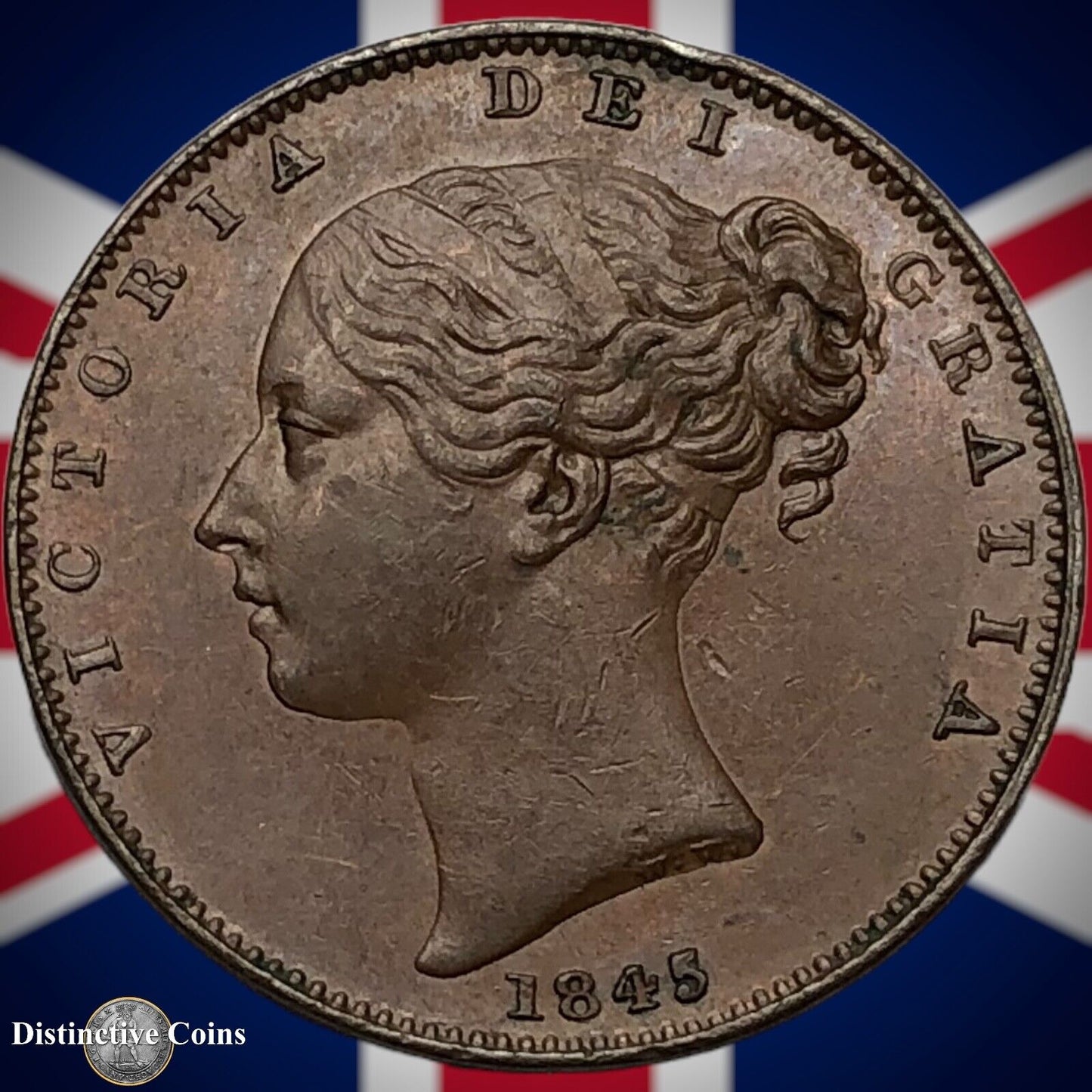 Great Britain 1845 Farthing 1/4d GB3417