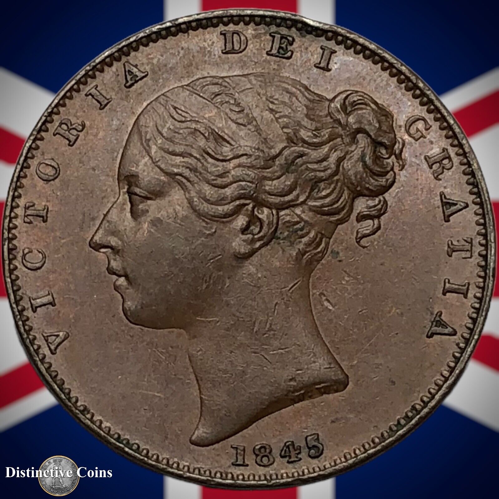 Great Britain 1845 Farthing 1/4d GB3417