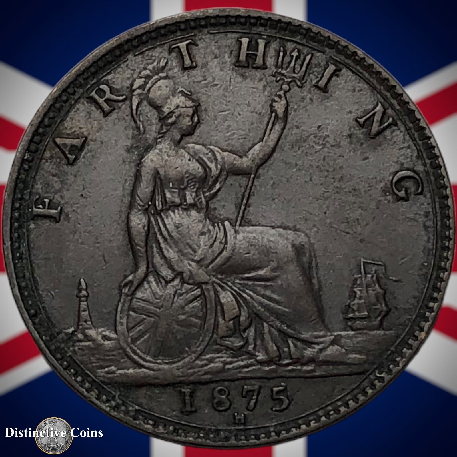 Great Britain 1875 H Farthing 1/4d GB3748