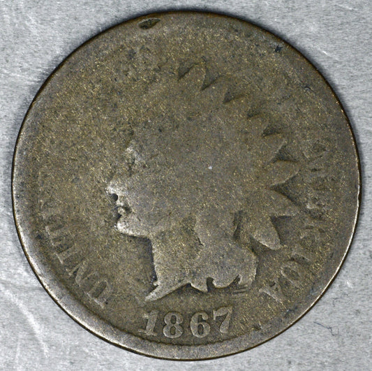 US 1867 Indian Head Penny  A3343