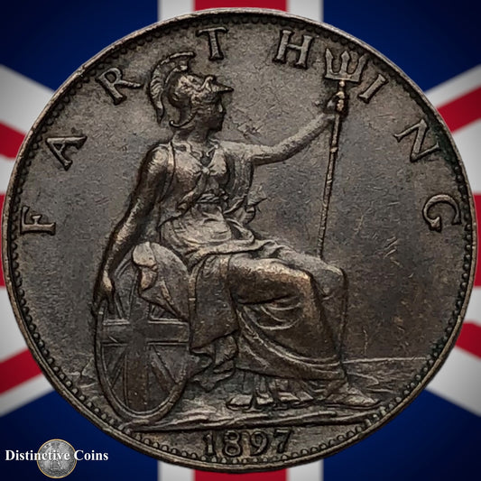 Great Britain 1897 Farthing 1/4d GB4445