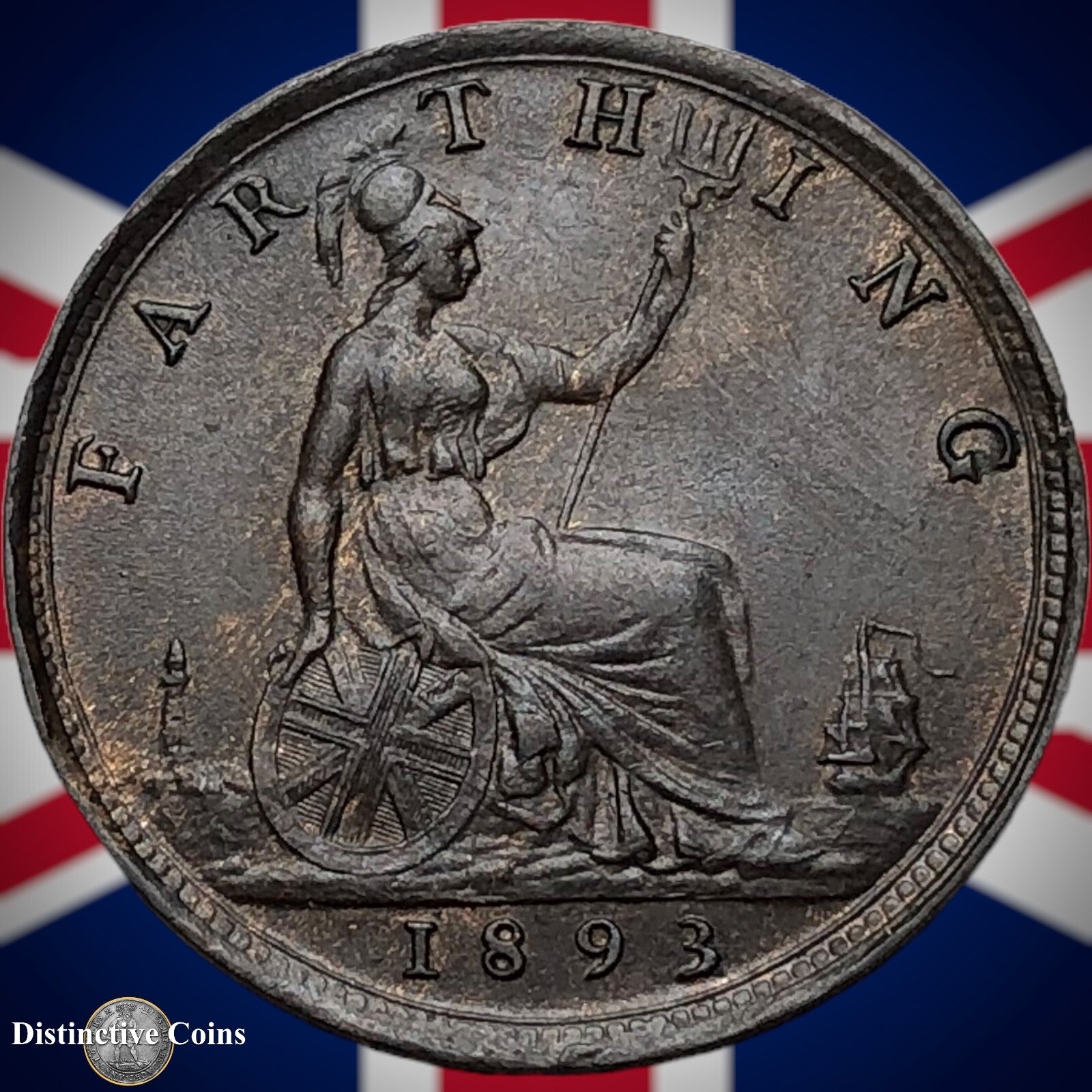 Great Britain 1893 Farthing 1/4d GB4358