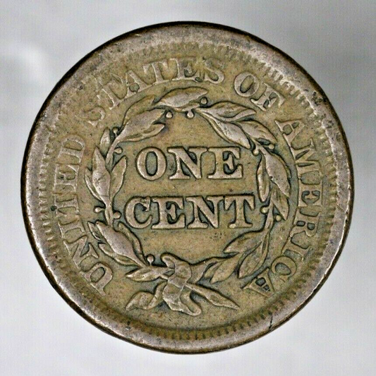 US 1854 Braided Hair Large Cent  A3154