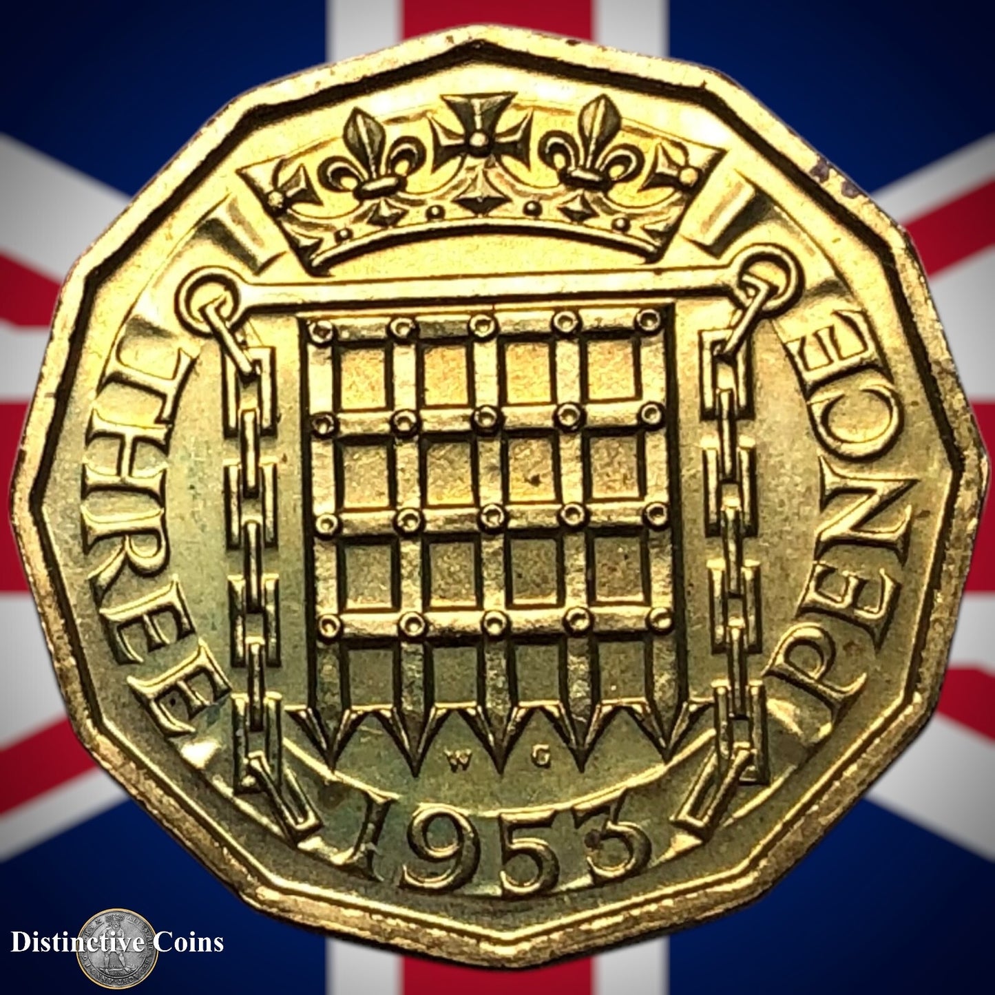 Great Britain 1953 Proof Three Pence 3d GB7377