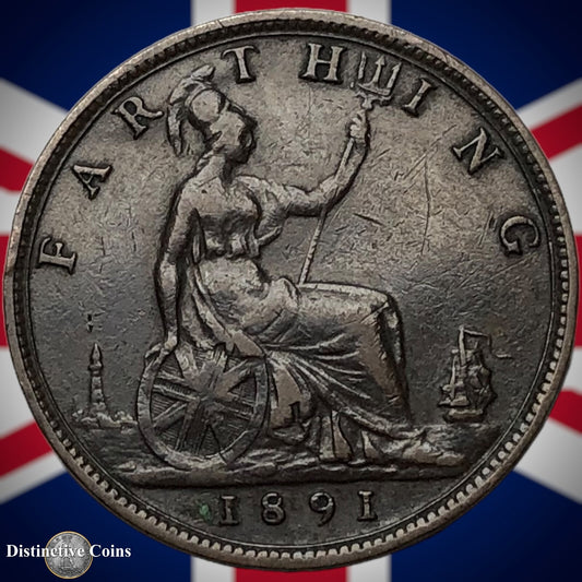 Great Britain 1891 Farthing 1/4d GB4297