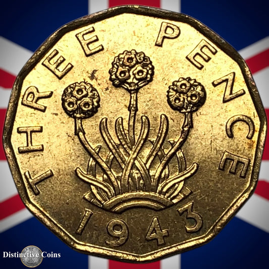 Great Britain 1943 Three Pence 3d GB7368