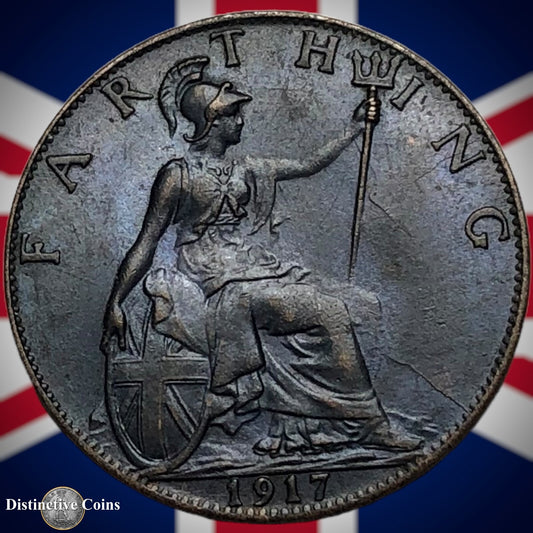 Great Britain 1917 Farthing 1/4d GB4680