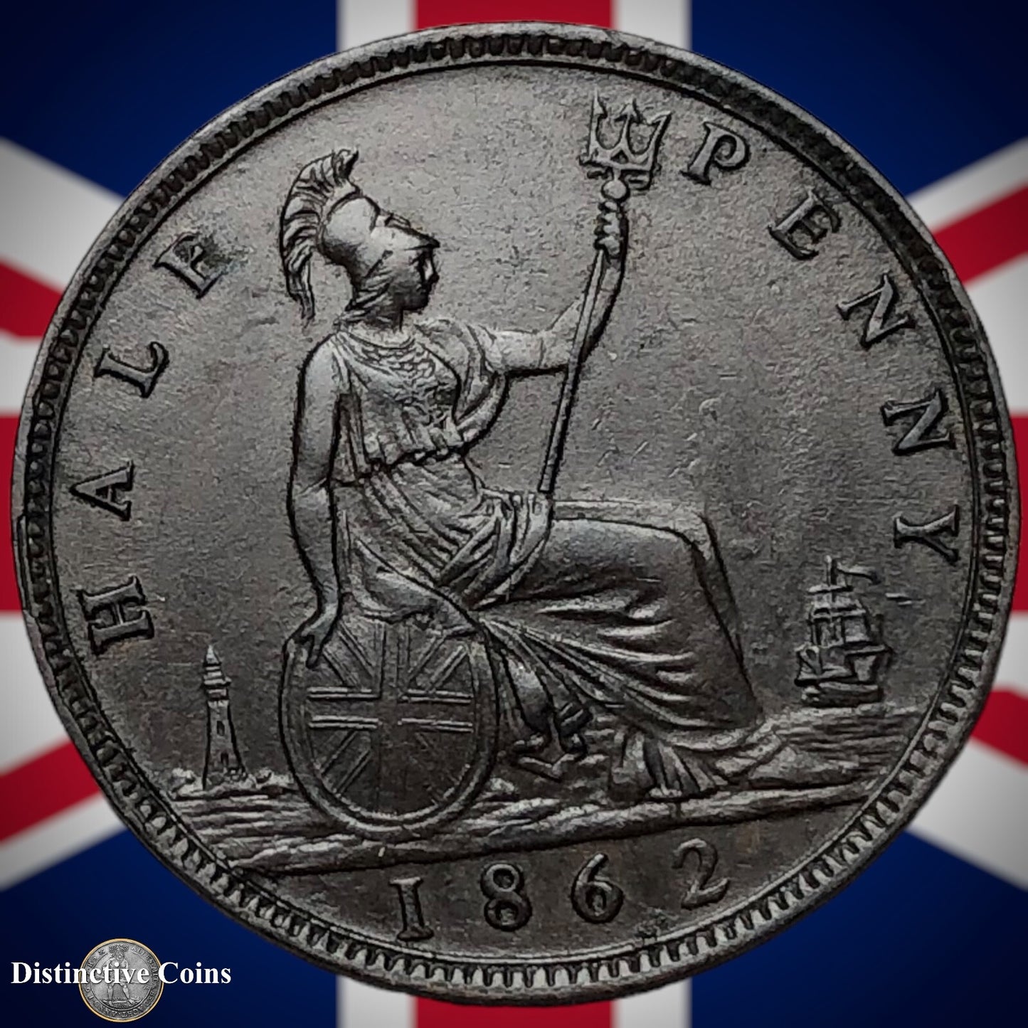 Great Britain 1862 Half Penny 1/2d GB5432