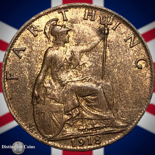 Great Britain 1918 Farthing 1/4d GB4711