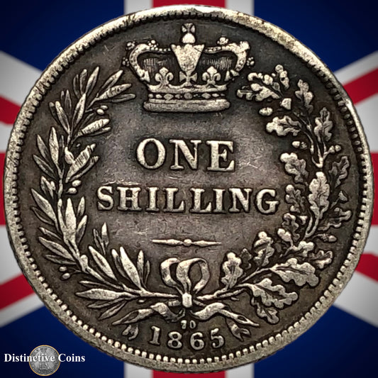 Great Britain 1865 British One Shilling GB0277