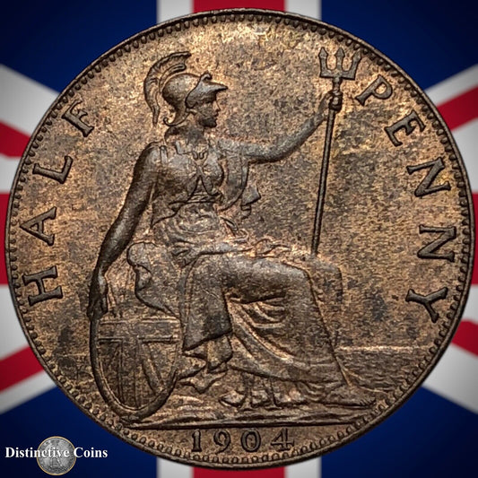 Great Britain 1904 Half Penny 1/2d GB5802