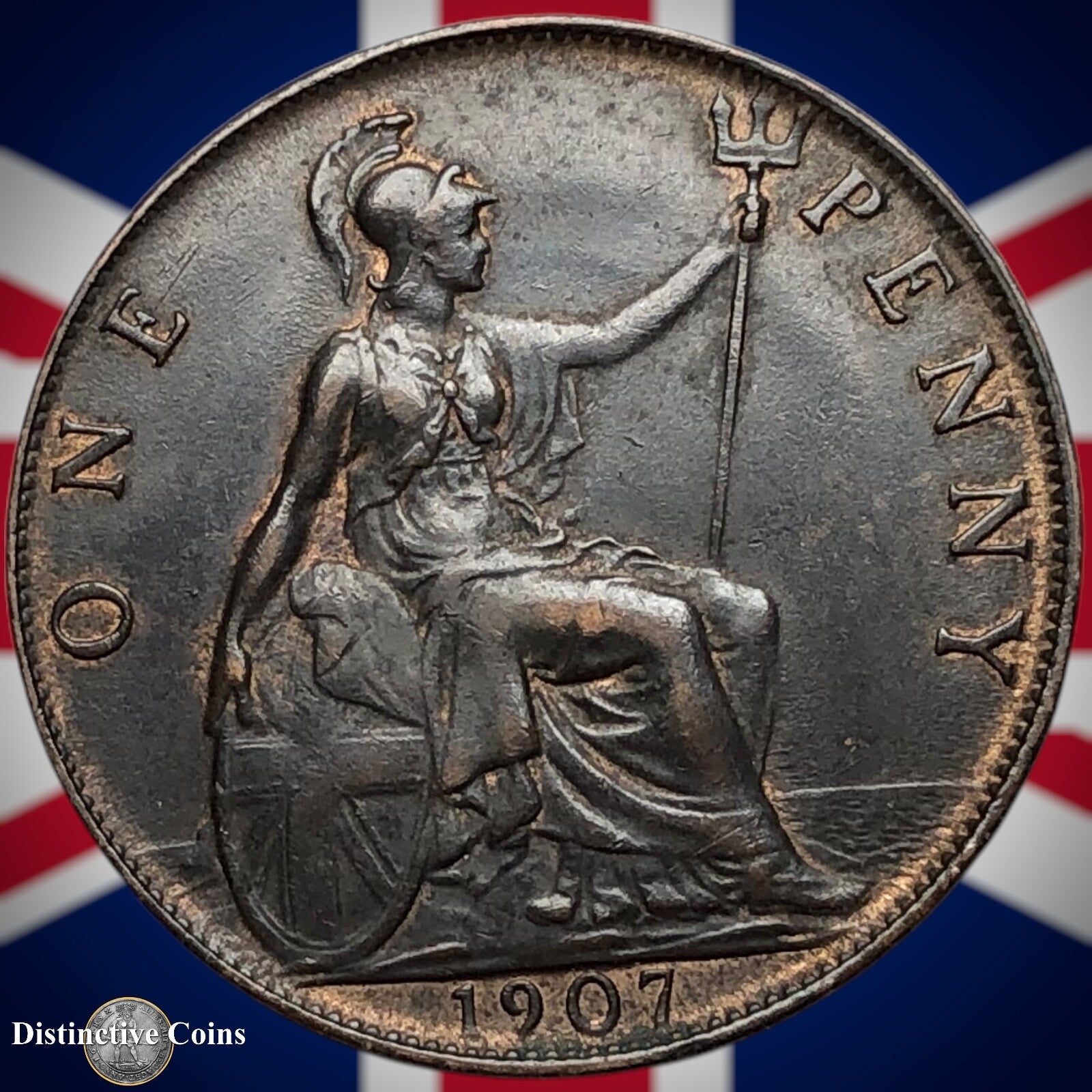 Great Britain 1907 Penny 1d GB6690