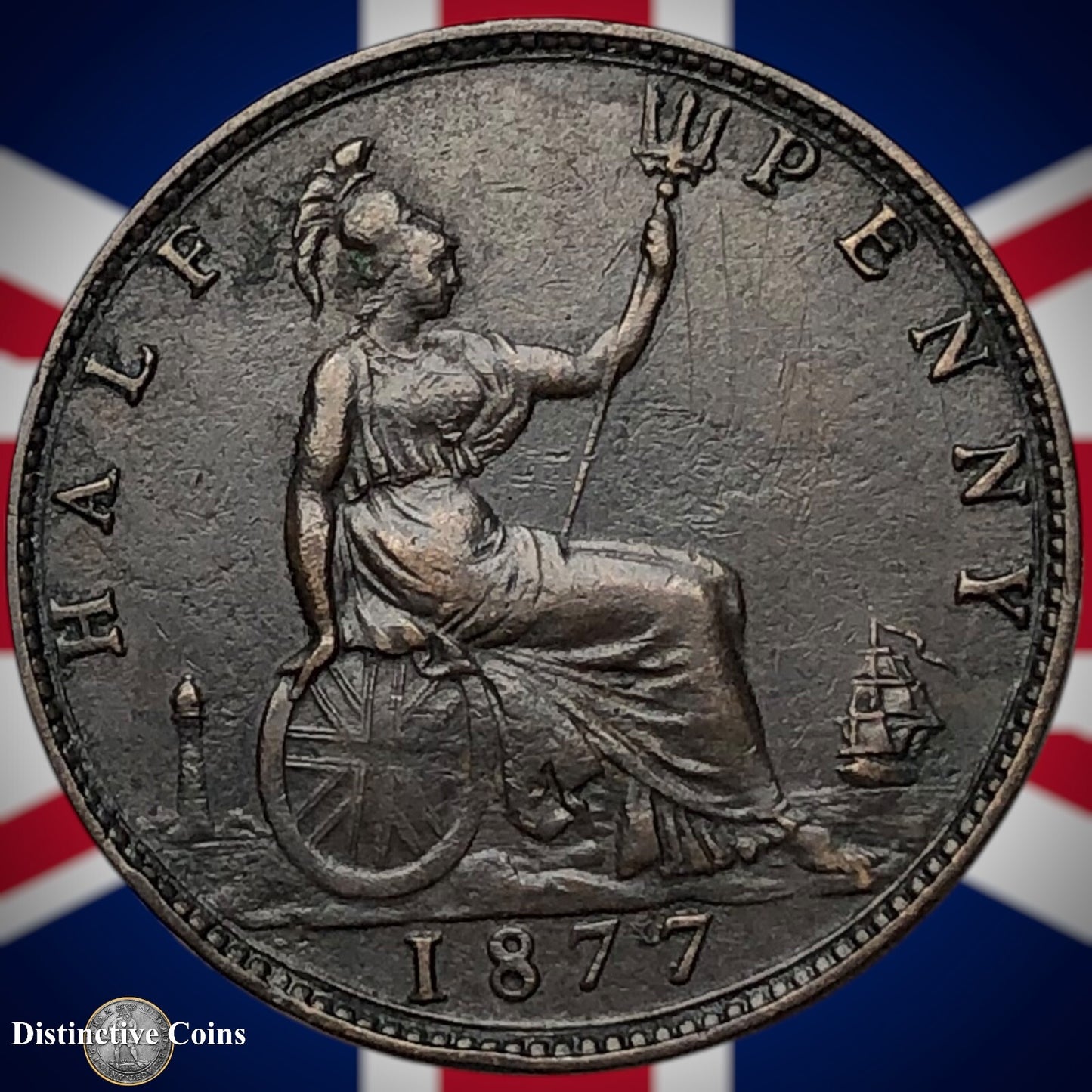 Great Britain 1877 Half Penny 1/2d GB5532