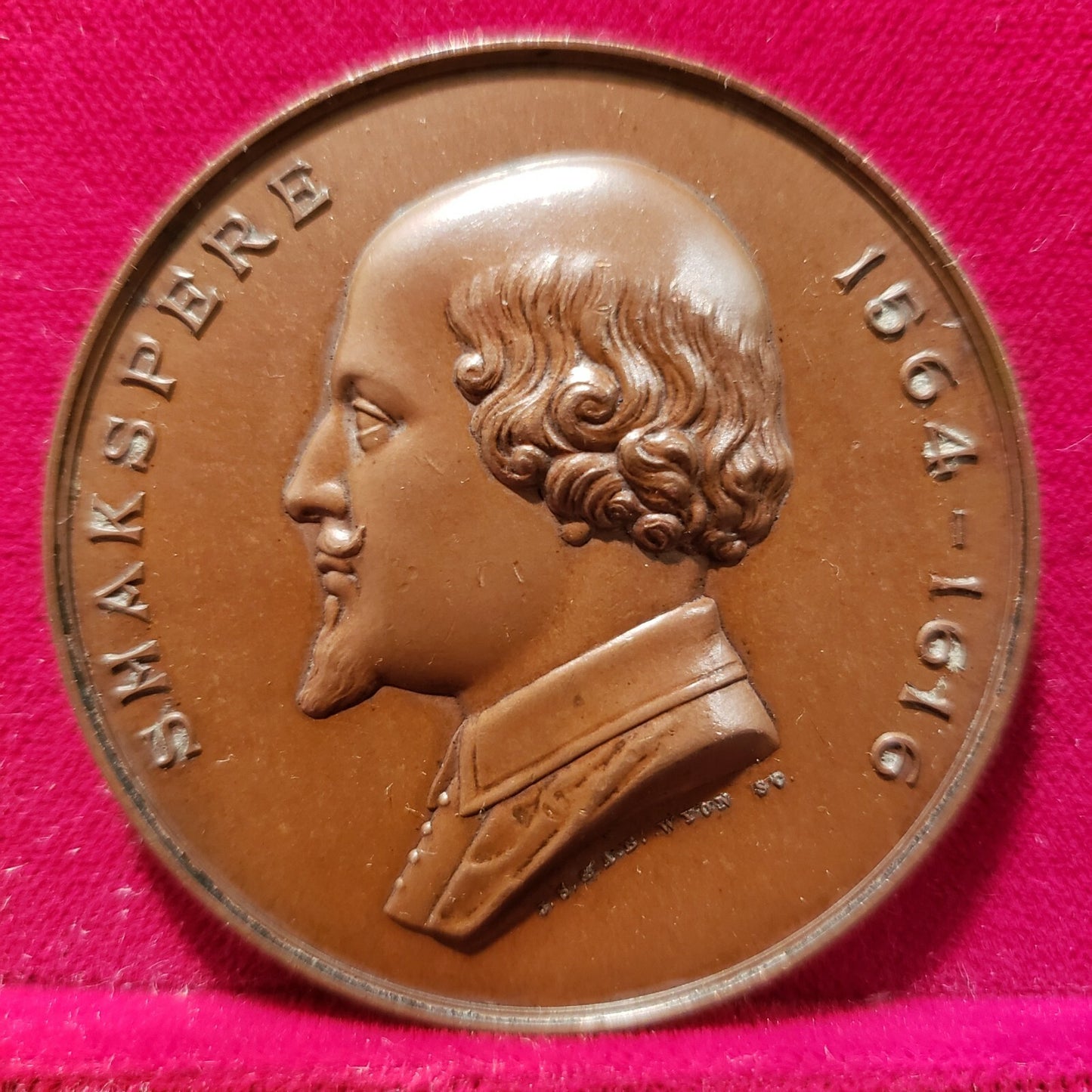 Canada Montreal McGill  William Shakespeare Tercentenary Medal 1864 AU/UNC