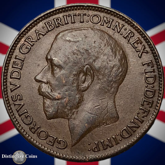 Great Britain 1922 Farthing 1/4d GB4749