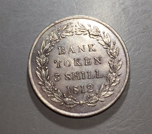 GREAT BRITAIN 1812 3 SHILLING BANK TOKEN  KM-Tn5