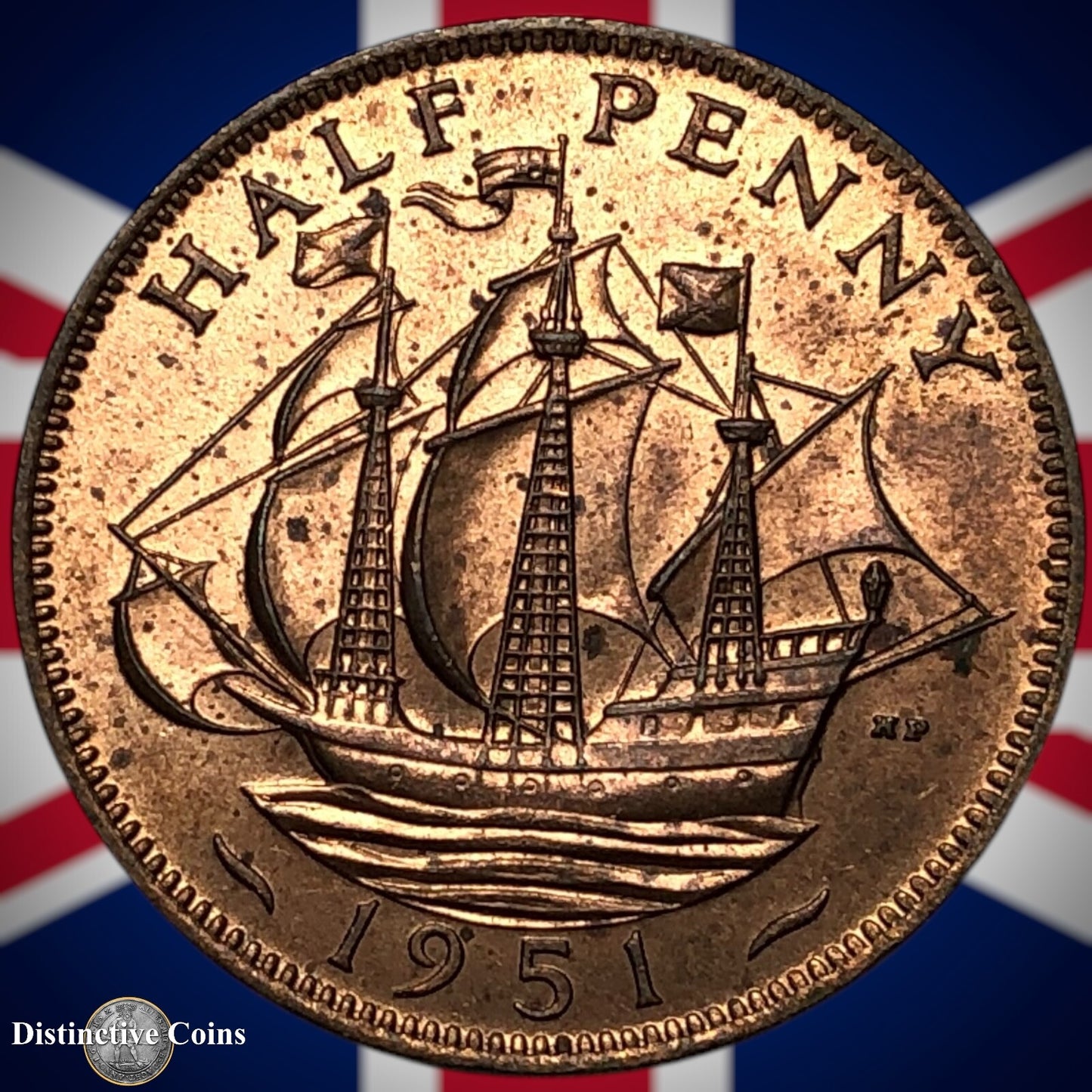 Great Britain 1951 Half Penny 1/2d GB6082