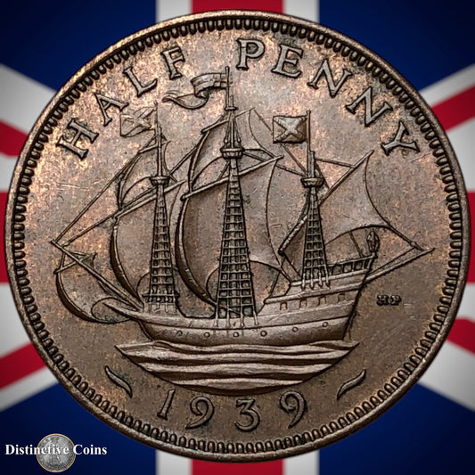 Great Britain 1939 Half Penny 1/2d GB6019