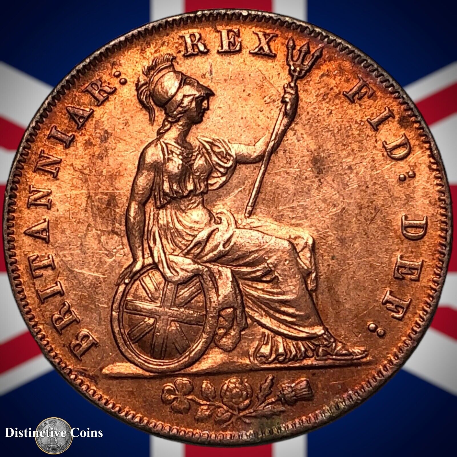 Great Britain 1827 Half Penny 1/2d GB5215