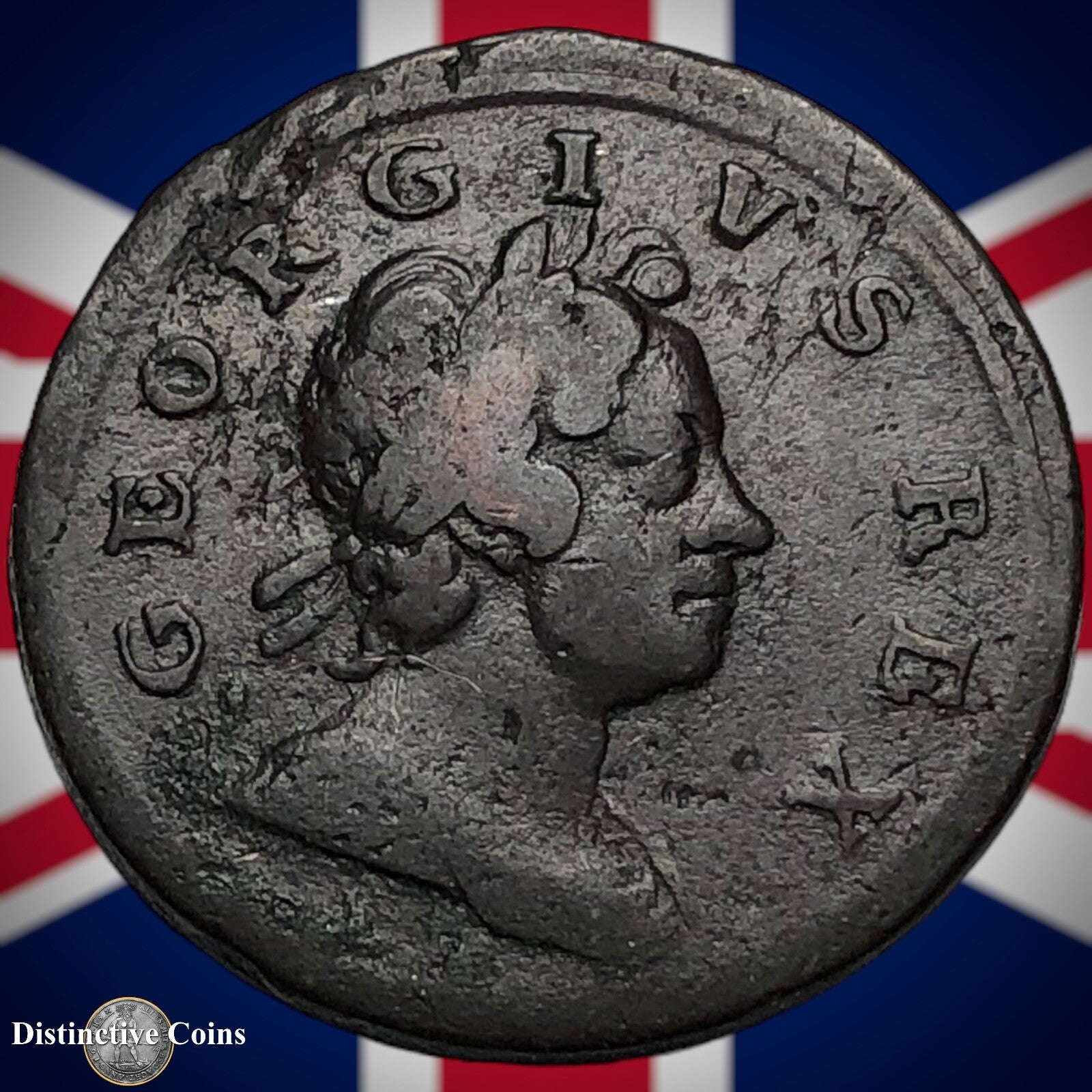 Great Britain 1718 Half Penny 1/2d GB5022