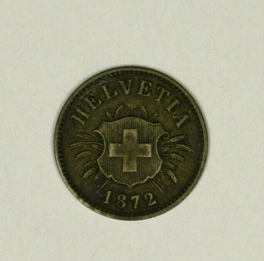 Switzerland 5 Rappen 1872-B  VF/XF   A960