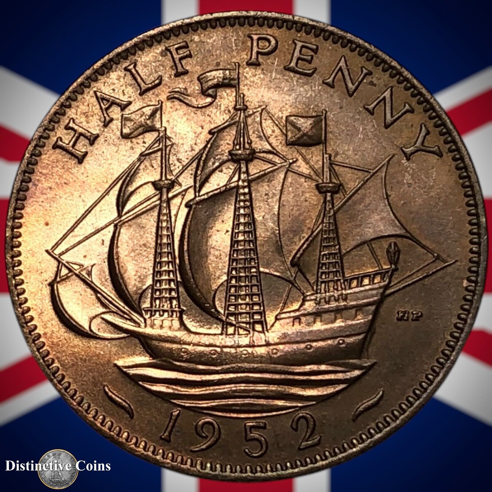 Great Britain 1952 Half Penny 1/2d GB6090