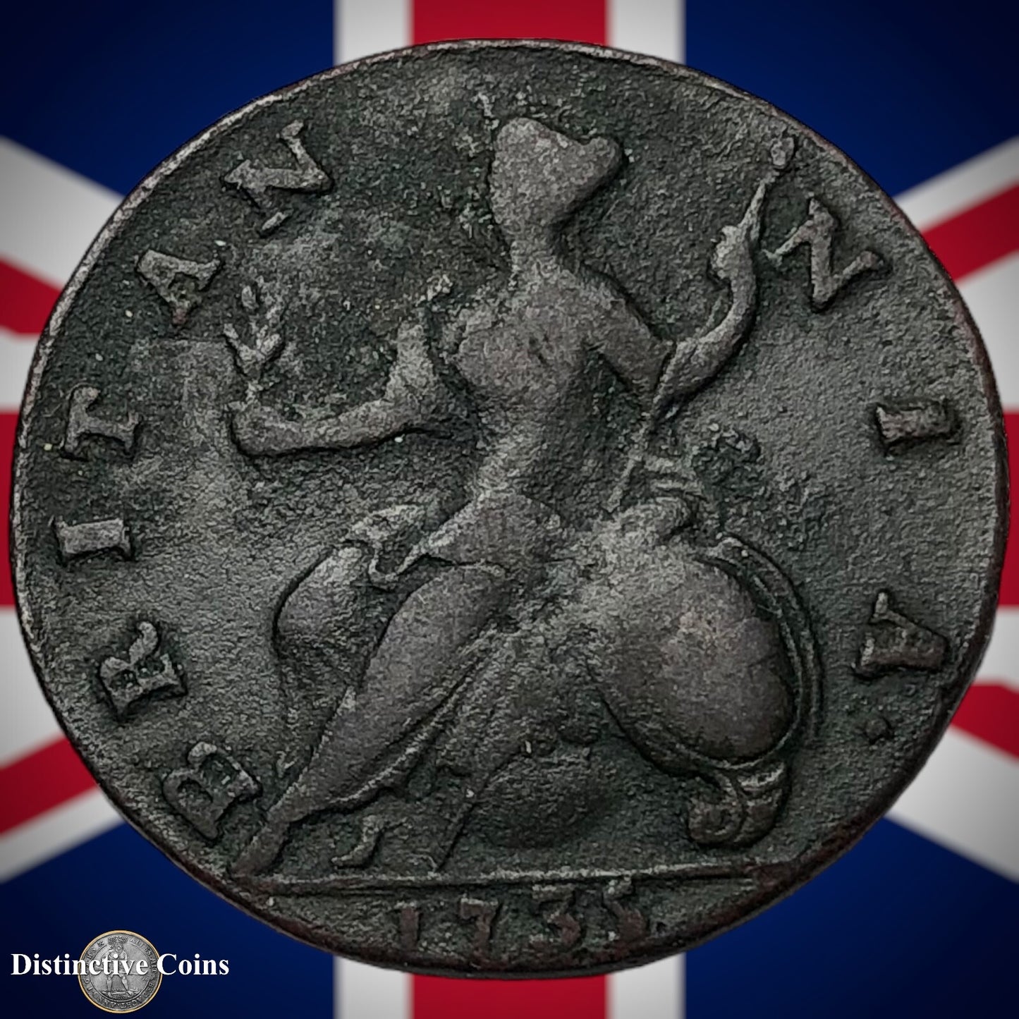 Great Britain 1735 Half Penny 1/2d GB5055