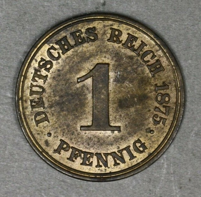 Germany 1875 A Pfennig UNC Some Red  A3044