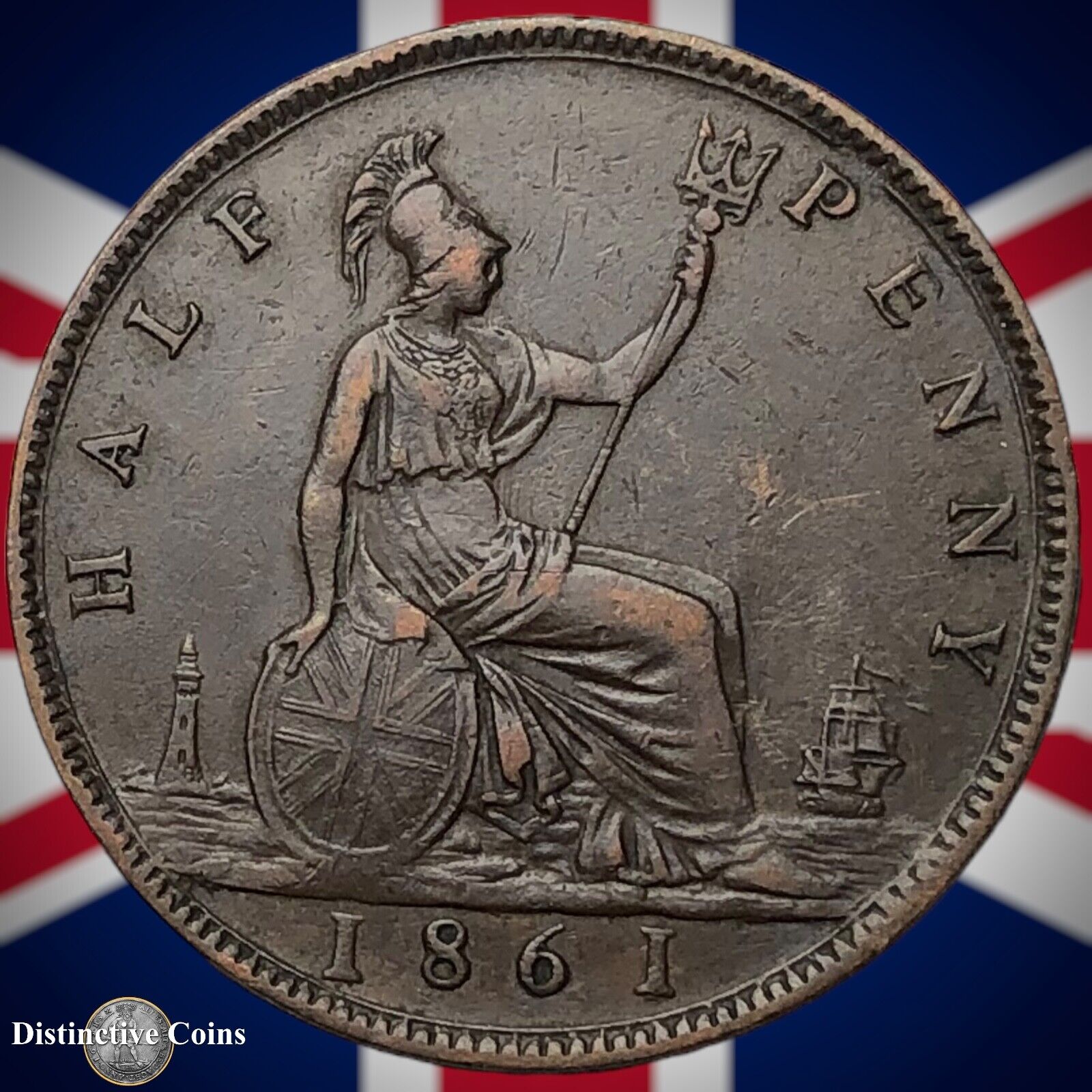 Great Britain 1861 Half Penny 1/2d GB5376