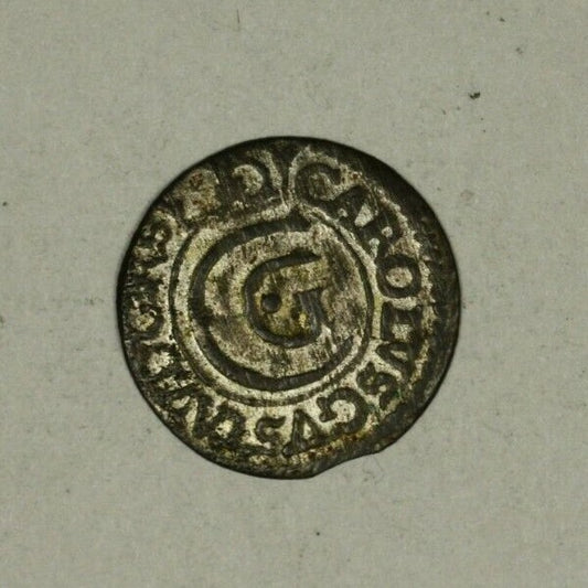 Sweden Silver Solidus 1655 Riga  Karl X  XF A2353