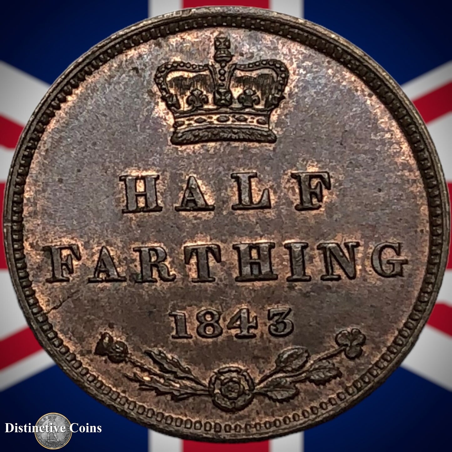 Great Britain 1843 Half Farthing 1/2 Penny GB3074