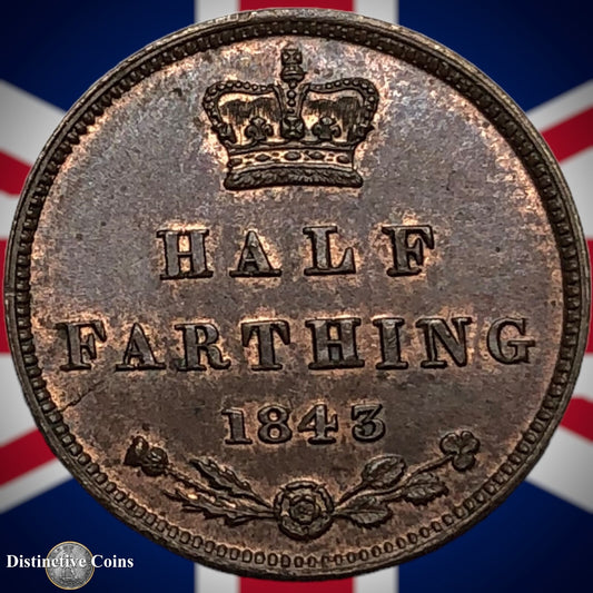 Great Britain 1843 Half Farthing 1/2 Penny GB3074