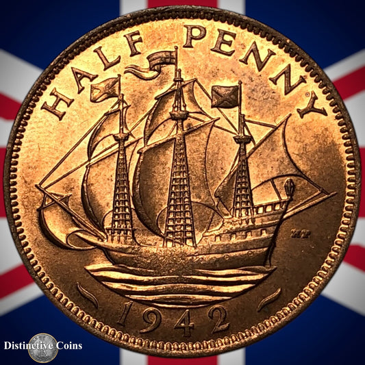 Great Britain 1942 Half Penny 1/2d GB6028